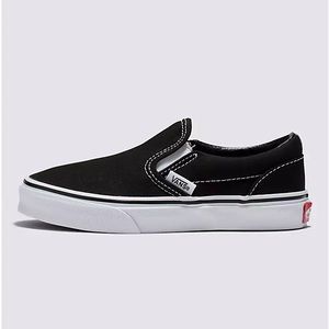 Vans Black & White Slip-On Shoe- Little Kids